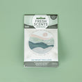Load image into Gallery viewer, The Fresh Scents Do What You Love - Sachet 3pk features a circular landscape of mountains, sun, and sky. This long-lasting flameless room freshener is shown on a plain light green background.
