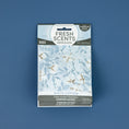 Load image into Gallery viewer, Fresh Scents White Cotton - Sachet 3pk features floral artwork and a clean laundry scent, providing a long-lasting, flameless air freshener option.
