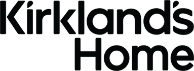 The image displays the text Kirklands Home in bold, black letters on a light gray background.