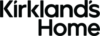The image displays the text Kirklands Home in bold, black letters on a light gray background.