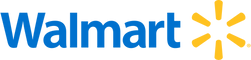 Walmart logo with the word Walmart in blue letters and a yellow spark symbol to the right.